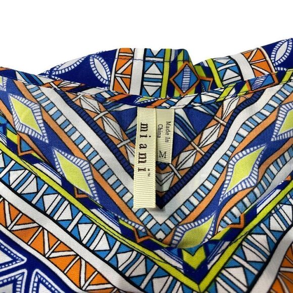 Miami Women’s Geometric Pattern Blouse Size Medium - Picture 8 of 14